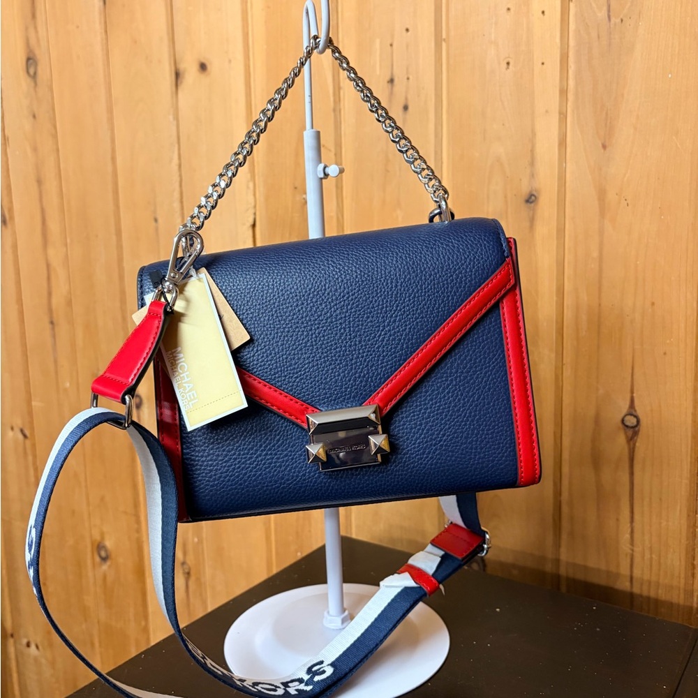 Michael Kors Blue and Red Crossbody Bag